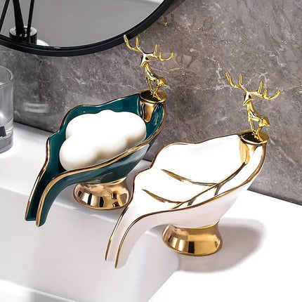 Soap Dish Holder Non-Stagnant Drainage Soap Box for Bathroom Kitchen Sink Home