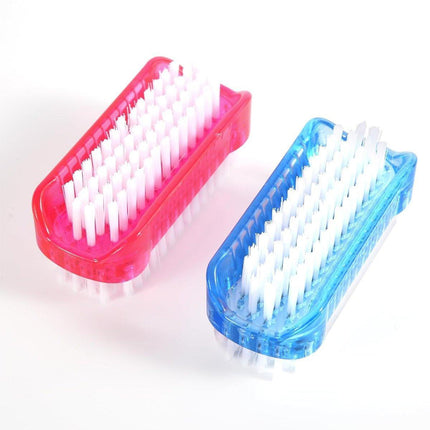 4PCS Two Sided Nail Brush Soft Stiff Bristles Hand Fingernail Scrubber Tool