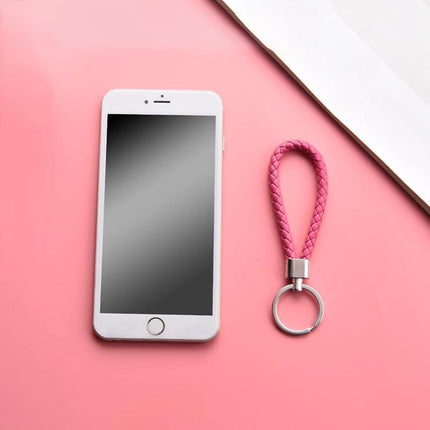 Handmade Leather Rope Keychain Car keychain Bag Pendant Accessories - Aimall