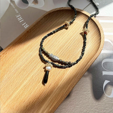 Natural Earth Colour Stone Necklace For Women Handmade Bohemian Jewelry Fashion