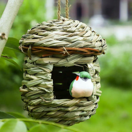 Qttie Bird Nest Breeding Box House Bed Cage Hut Cave Canary Finch Budgie Parrot - Aimall