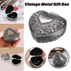 Vintage Heart Shape Jewelry Box Gift Box Metal Trinket Box Storage Organizer