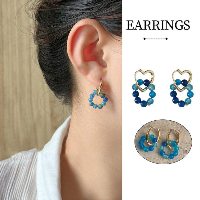 High End Handmade Fashion Earrings Printed Material Jewelry for Women Trendy