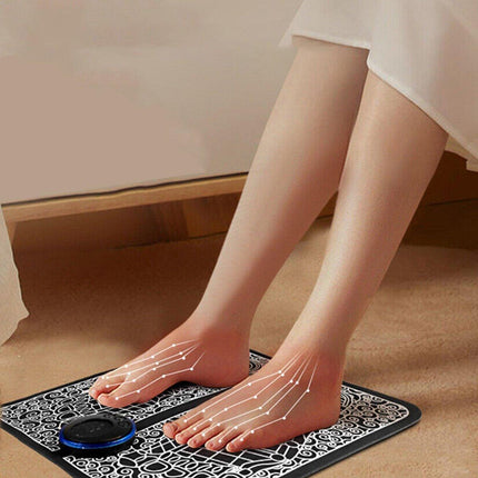 Electric Foot Massager Pad USB Rechargeable Home Foot Massage Device Pain Relief
