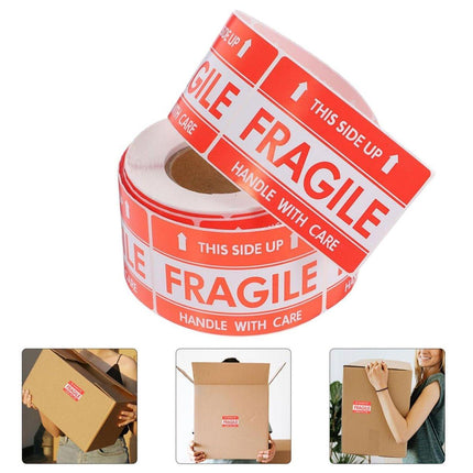 500pcs Fragile Stickers Careful Warning Labels for Packaging Protection