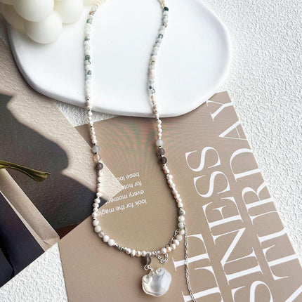Disc Shell Ruyi Lock Pearl Necklace Fashion Jewelry for Women Elegant Gift