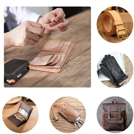 33Pcs DIY Leather Craft Hand Tools Kit Stitching Sewing Stamping Carve Work Set