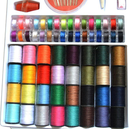 64Rolls Sewing Machine Line thread Spool Set Bobbin Cotton Reel Needle Tape Kit - Aimall