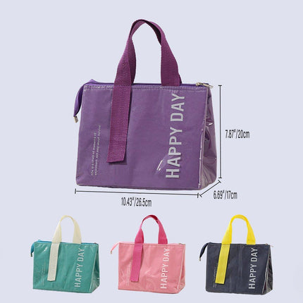 Large Capacity Lunch Bag Outdoor Picnic Aluminum Foil Portable Thermal Bag - Aimall