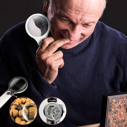 45X Magnifying Glass Magnifier Handheld Loupe Reading Optical Clarity With Light