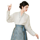 Spring Autumn Hanfu for Women Chinese Style Daily Wear Improved Horse Skirt