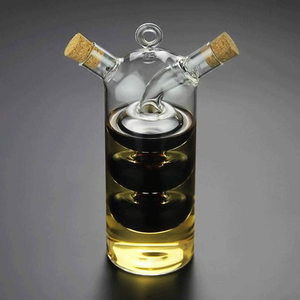 Glass Oil Vinegar Dispenser Bottle with Cork Lid Kitchen Soy Sauce Container