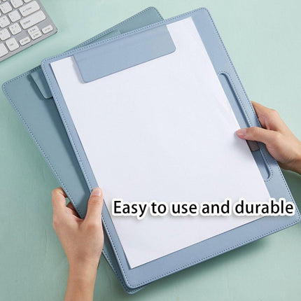 2pcs Leather Clipboard Conference File Holder Hotel Menu Pad Durable Board Clip