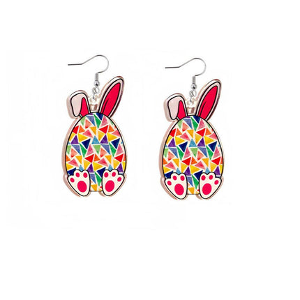 Easter Acrylic Bunny Earrings Cute Cartoon Rabbit Jewelry Spring Holiday Gifts