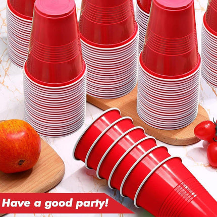 50pcs Red Plastic Beer Pong Cups Reusable Party Cups Drinking Game Supplies