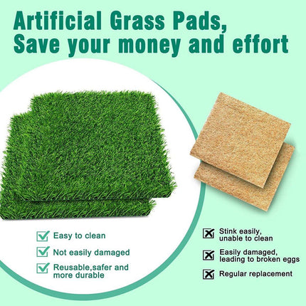 Washable Chicken Nesting Pad Egg Nest Grass Mat forLaying Boxes Hen House
