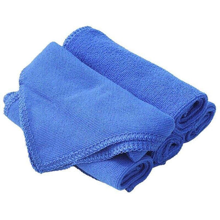 50Pcs Blue Microfibre Cloths Car Cleaning Cloth Detailing Towels Washing Duster - Aimall
