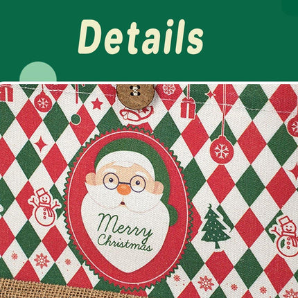 Christmas Santa Claus Gift Bag Holiday Packaging Apple Handbag Cloth Bag Set