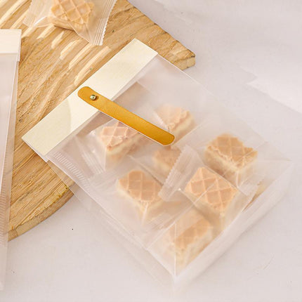 100pcs Clear Frosted Plastic Food Seal Bags: Exquisite Packaging - Aimall