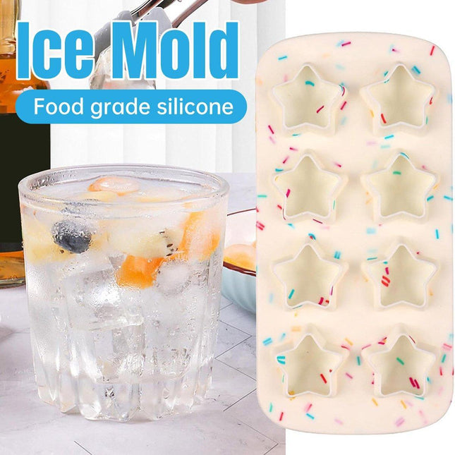 Silicone Ice Cream Mold Five-Star Chocolate Cookie Mold for Homemade Treats