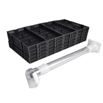 Aquarium Undergravel Filtration System 16pcs Set Underwater Fish Tank Filter Kit