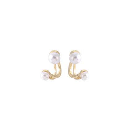 Vintage Pearl Earrings Studs Elegant Jewelry for Women Classic Fashion Accessory