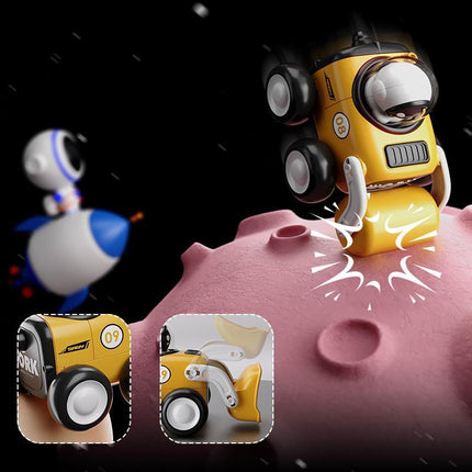 Astronaut Inertial Engineering Vehicle with Whistle Cartoon Shaped Kids Car Toys - Aimall