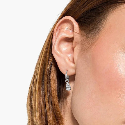 Exquisite Teardrop Drop Earrings with Cubic Zirconia Accents