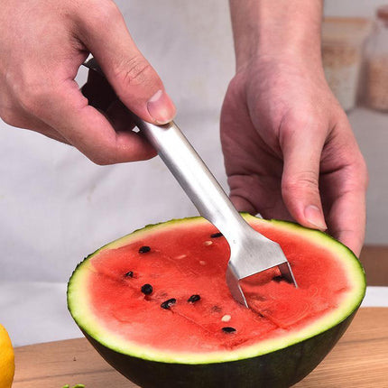 Multifunctional Watermelon Fork Slicer Cutter Stainless Steel Fruit Fork Tools - Aimall