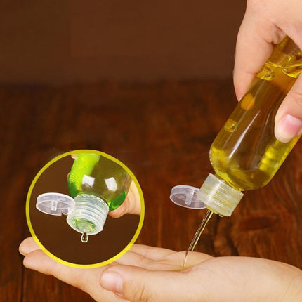 10PCS100ML Transparent Plastic Bottle Travel Shampoo Cosmetic Container Flip Cap - Aimall