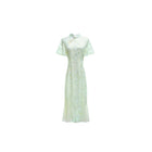Chinese Traditional Cheongsam Women Lace Embroidered Qipao Evening Dress - Aimall