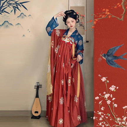 Hanfu Women Chinese Style Ancient Costume Spring Waist Skirt Festival Clothing - Aimall