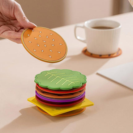 8pcs Anti Slip Coasters Set Insulated Drink Mats for Home Table Protection