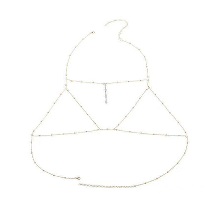 Bikini Beach Body Chain Layered Diamond Chest Harness Belly Waist Jewlery - Aimall