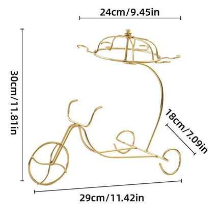 Iron Wine Bottle Holder Rack Wine Cooler Stand Decorative Storage Display