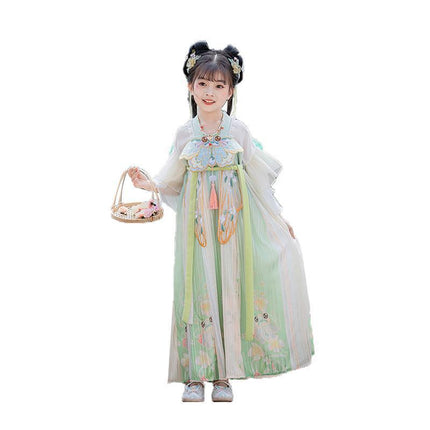 Girl Ancient Hanfu Embroidered Tang Suit Chinese Traditional Dress Princess - Aimall