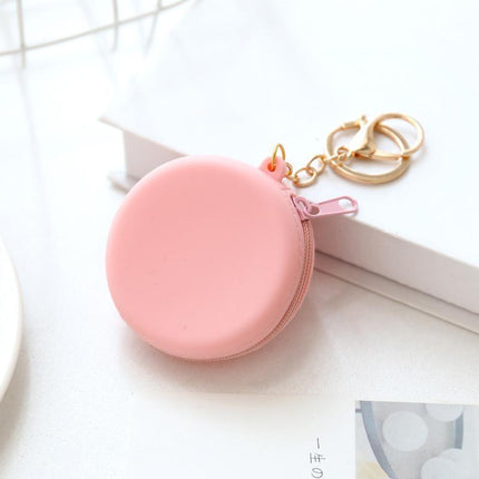 Bag Charm Coin Purse Keychain Zipper Change Purse Key Ring Purse With Keychain - Aimall