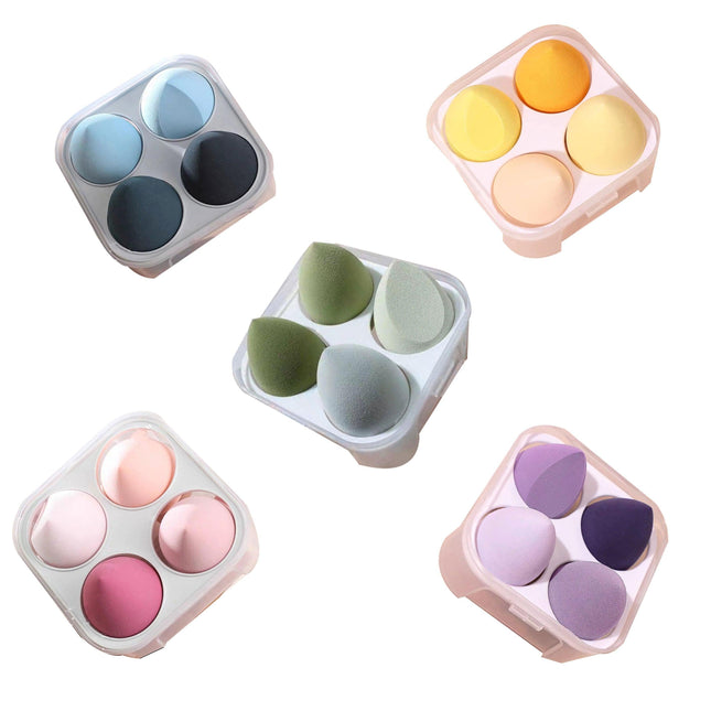 4PCS Beauty Blender Cosmetic Foundation Sponges Makeup Puff Eggs Flawless Tools - Aimall