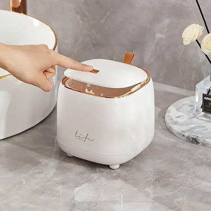 Small Desktop Wastebasket Paper Basket Mini Office Organizer for Desk Storage