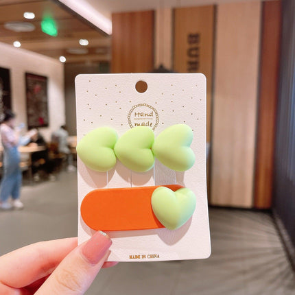 2X Sweet Candy Color Cute Korean Style Hair Clip BB Clip Female Hairpin Headwear - Aimall