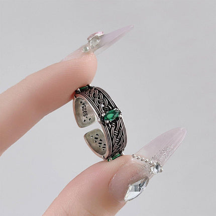 Non-Fading Hip Hop Open Ring for Girls Stylish Adjustable Fashion Jewelry