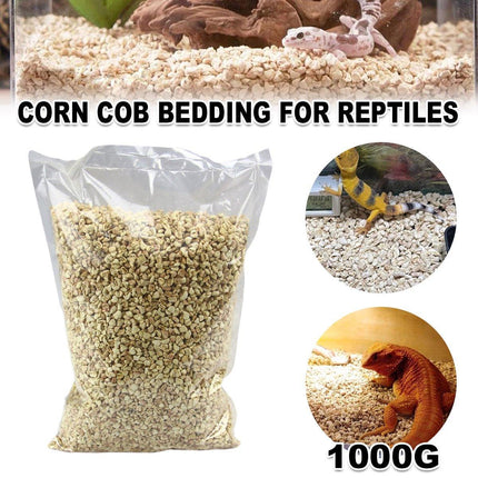 1kg Natural Corn Cob Bedding for Reptiles Small Animal Safe Habitat