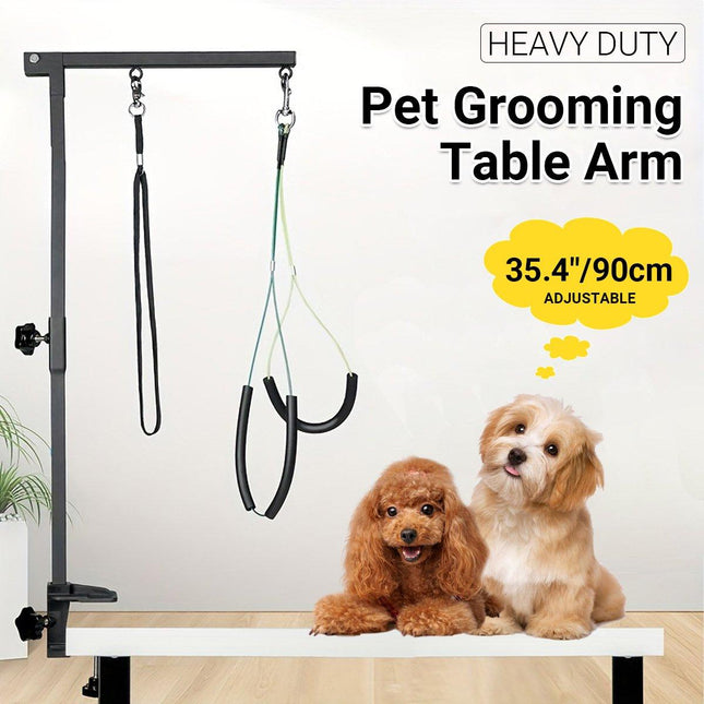 Adjustable Pet Grooming Arm with Clamp for Dog Cat Bath Table Bracket Clamp - Aimall