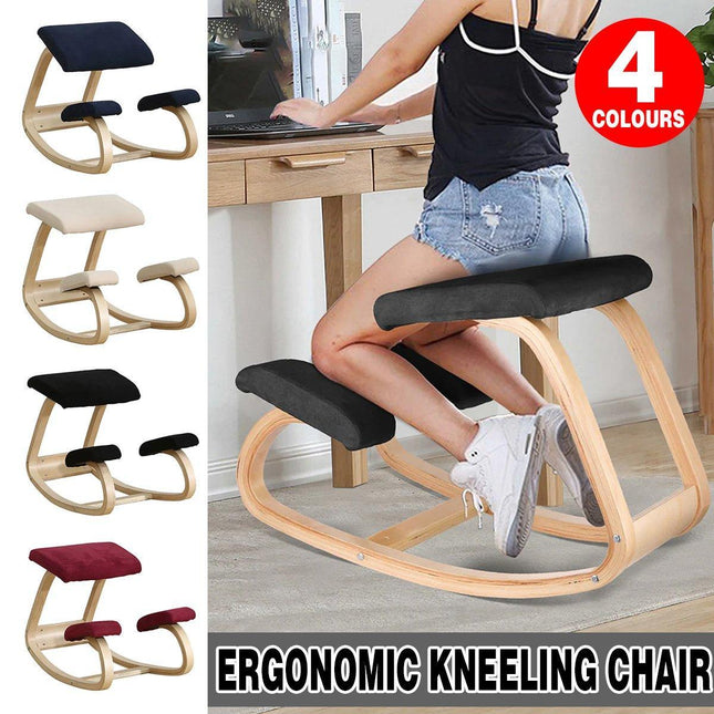 Ergonomic Kneeling Chair Rocking Office Desk Stool Upright Posture Support Seat