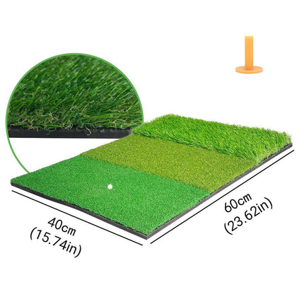 3in1 Golf Training Mat Portable Hitting Practice Driving Range Training Tool