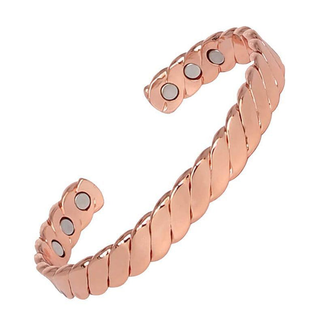Men Women Copper Magnetic Bracelet Therapy Relief Arthritis Pain Healing Bangle - Aimall