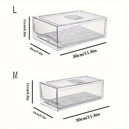 Kitchen Fridge Drawer Organiser Storage Boxes Refrigerator Storage Containers