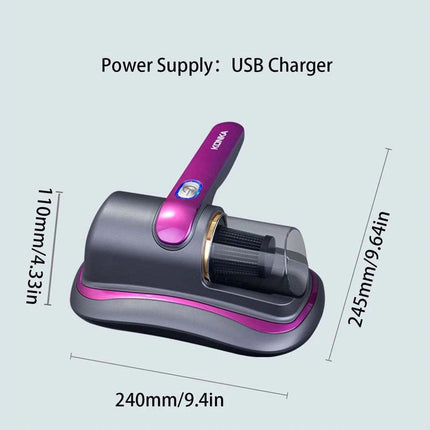 Rechargeable Wireless Mite Removal Vacuum UV Sterilizer Portable Home Bed Clean