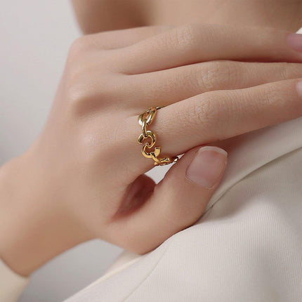 Elegant Light Luxury Line Ring for Women Fashionable All Match Personality Style