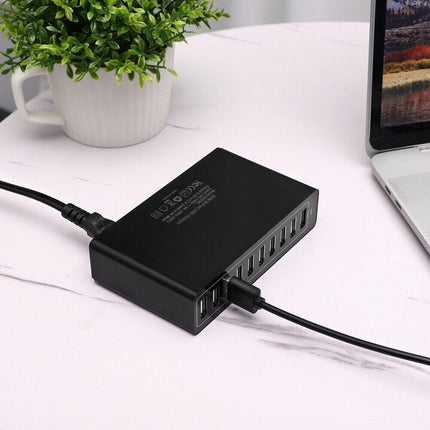 60W 10 Port USB Charger Multi Port AC Adapter Travel Wall Hub Charging Station